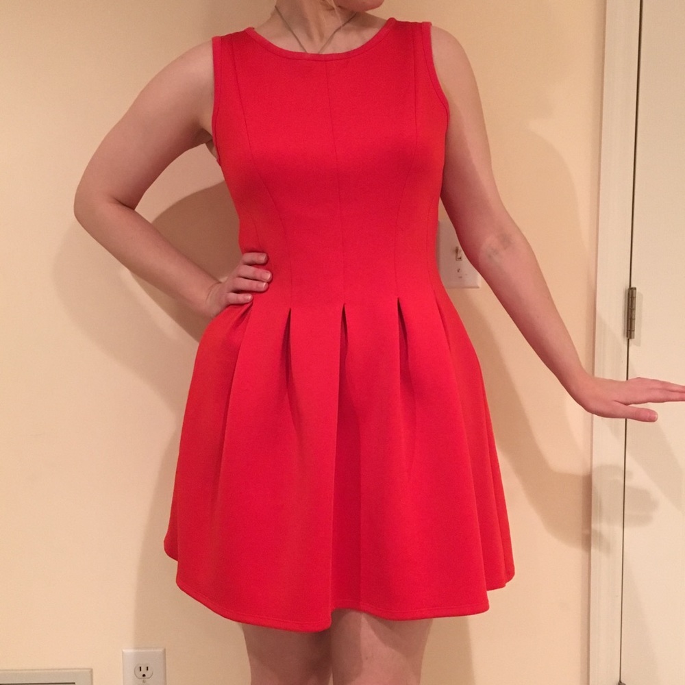 Ann Taylor - Pleated A-line Stretch Dress